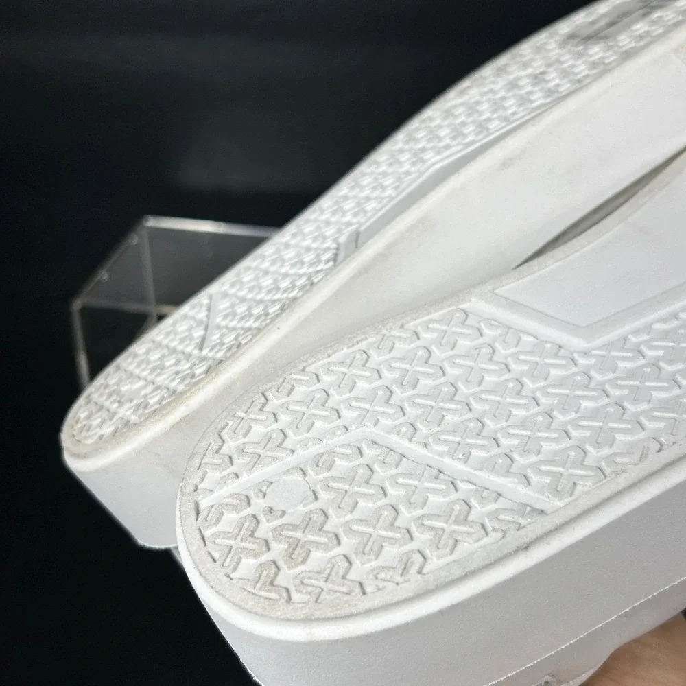 Valentino Size 9.5 White Leather Logo Slip On Sneakers Shoes NEW Maya‎ $499